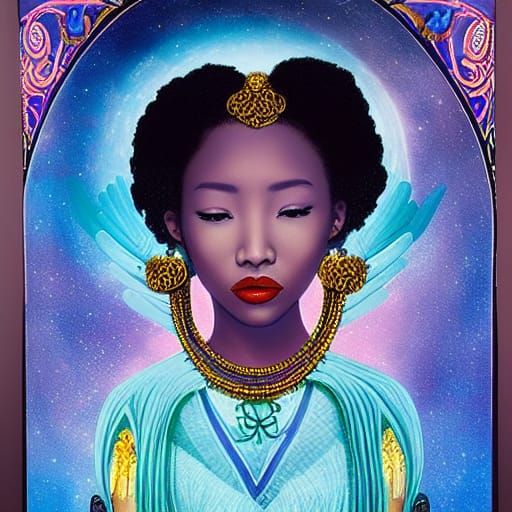 AI Generated Image of a Sky Goddess