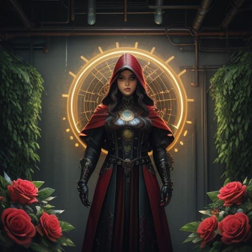 Little Red Riding Hood in Art Nouveau Style