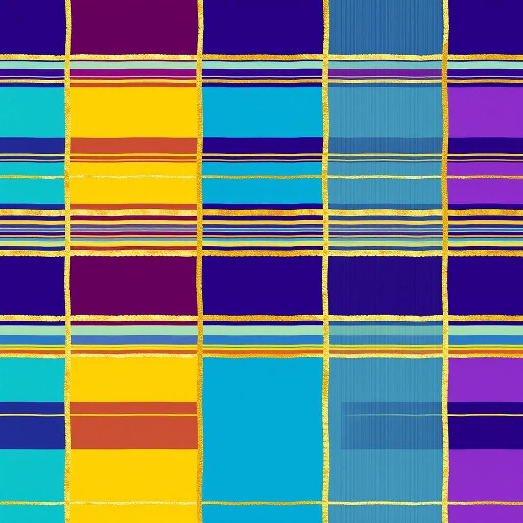 Colorful Striped Pattern in Baroque Pop Art Style