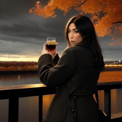 Romantic Autumn Date Night in Hyperrealistic Style