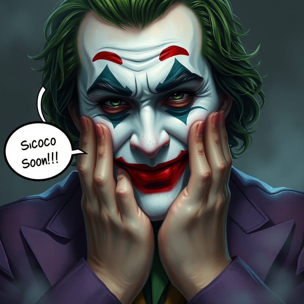 Joker Blushing: Ethereal Fantasy Hyperdetailed Portrait