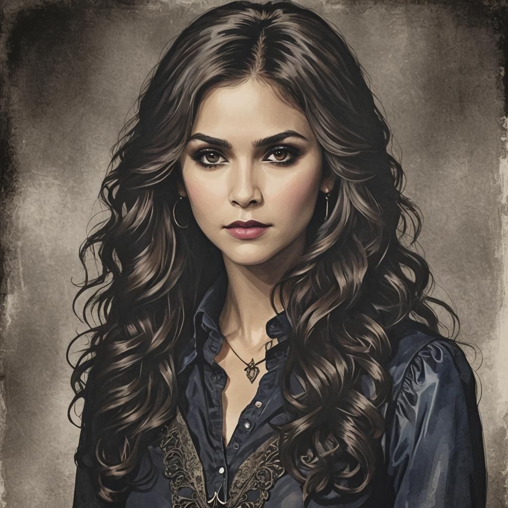 Katherine Pierce Portrait in Vampire Diaries Style