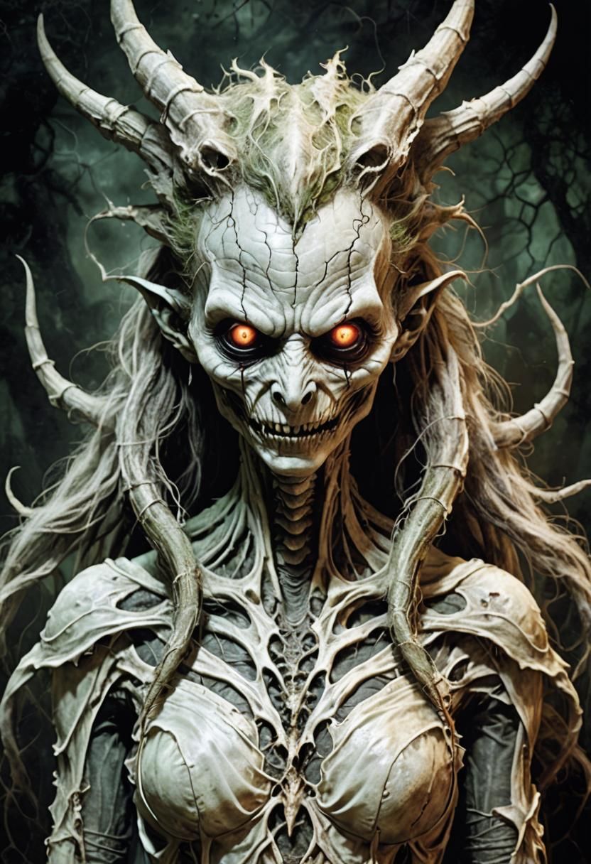 Spooky Haunted Creature Illustration