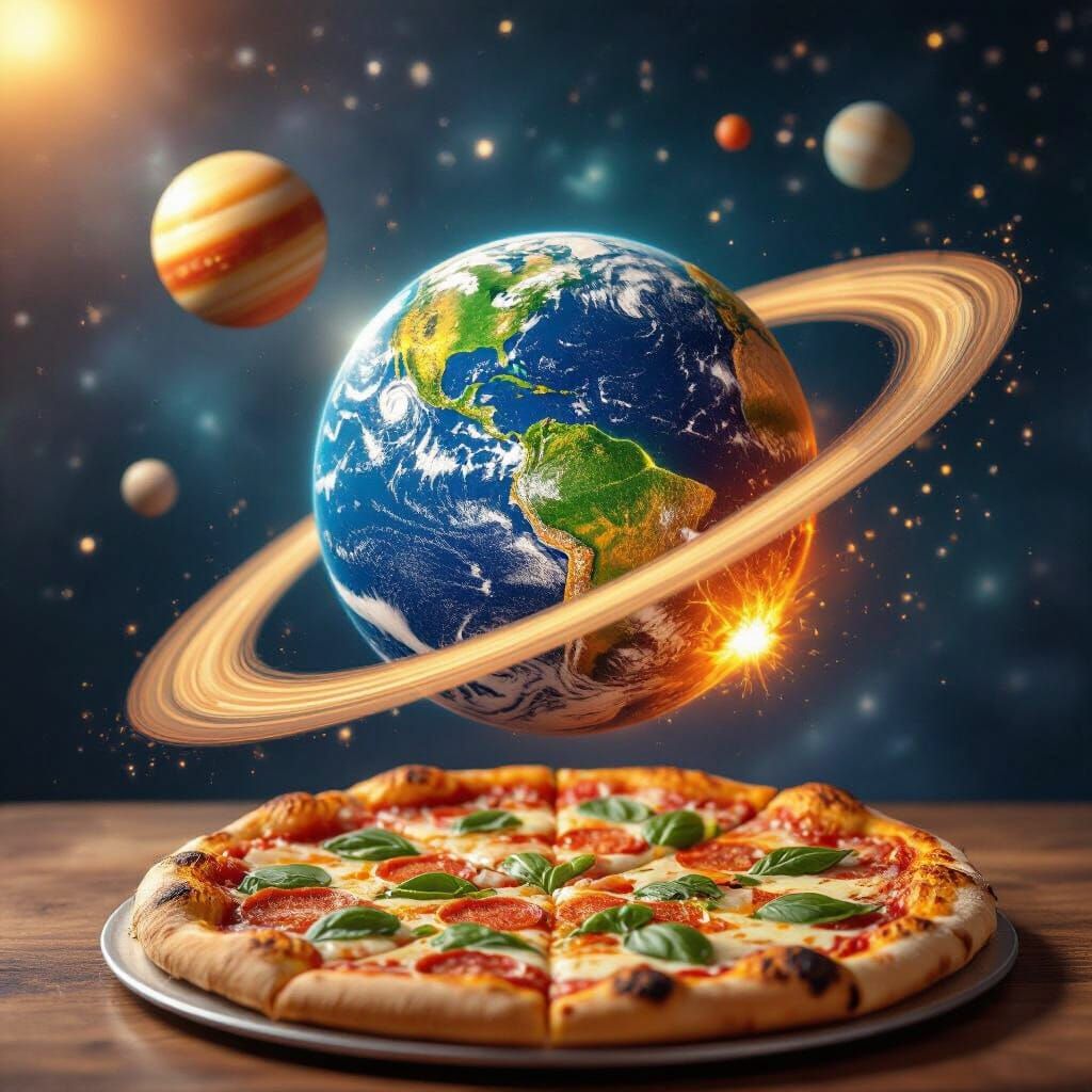 Cosmic Pizza Planets in Vibrant Combustion