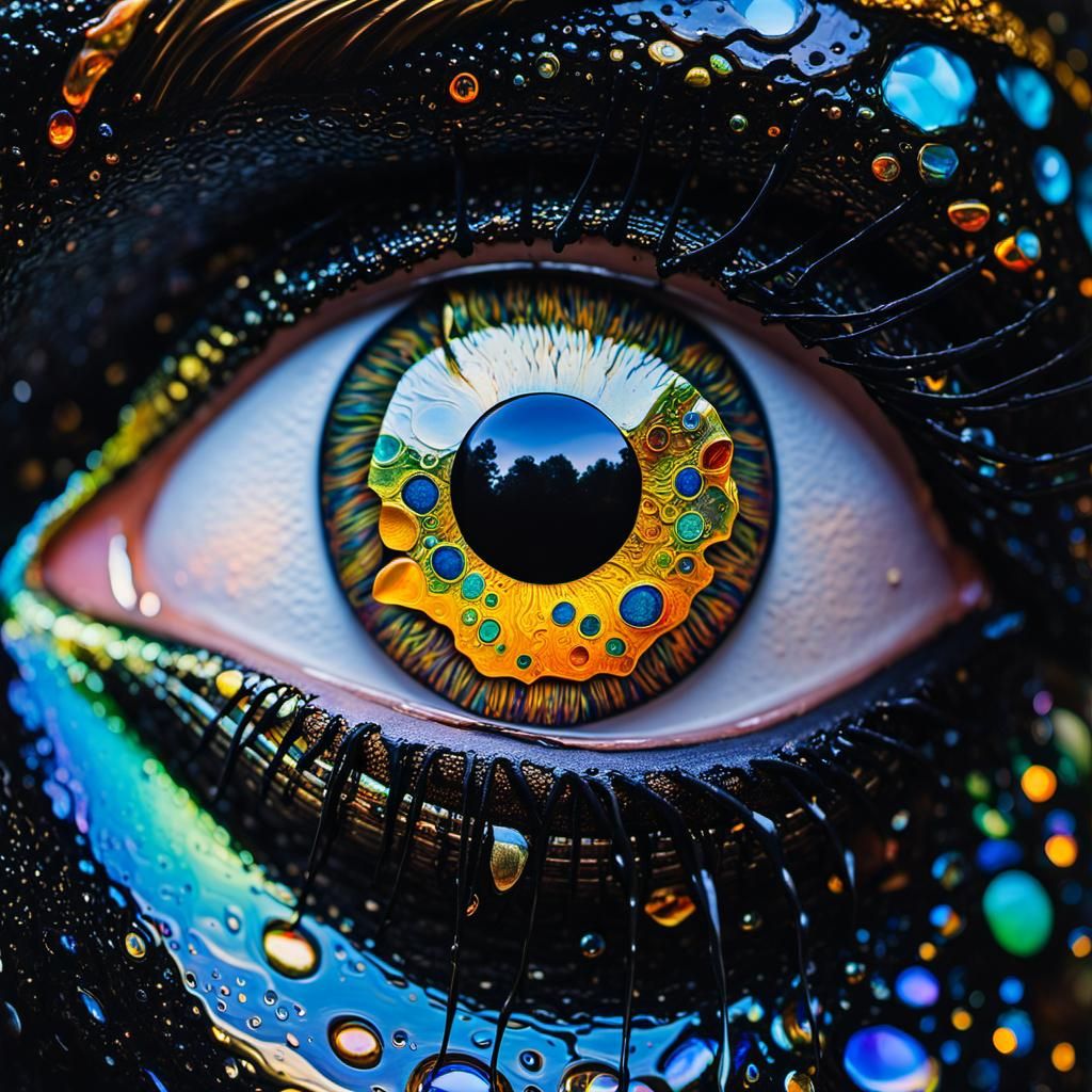 Surreal Melting Eye: A Whimsical Masterpiece