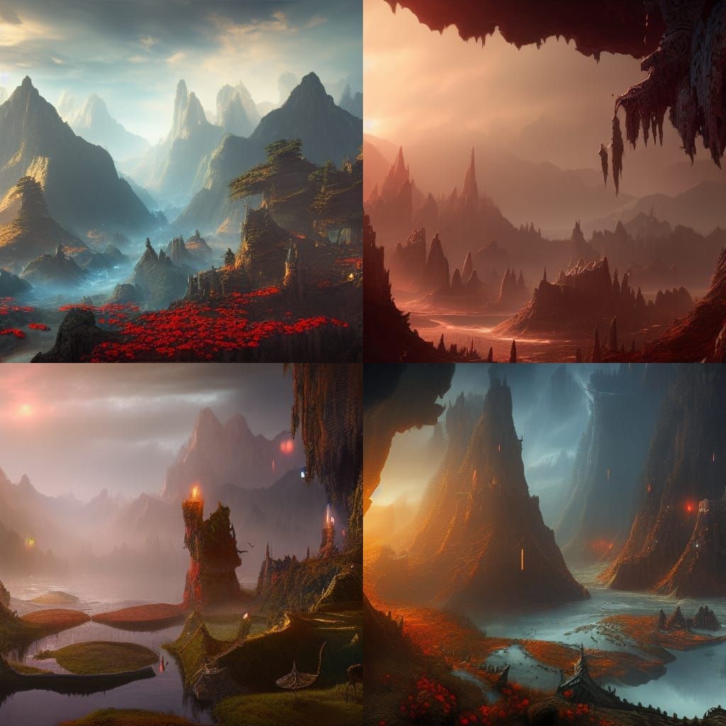 Fantastical New World: Detailed Matte Painting