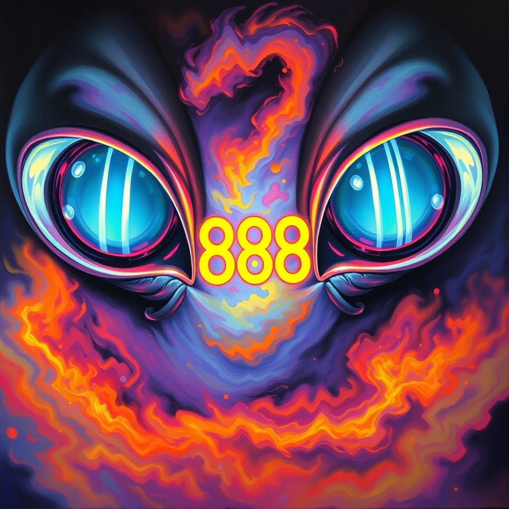 Biomechanical Alien Eyes in Swirling Nebula