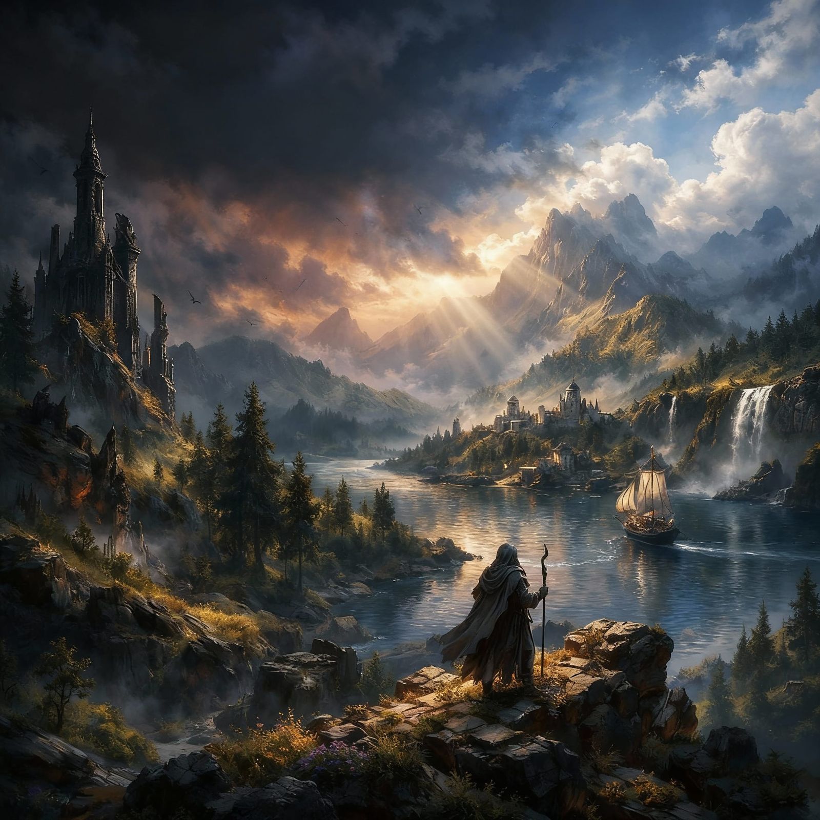 Calatian: Dark Fantasy Concept Art of Post-War Recovery