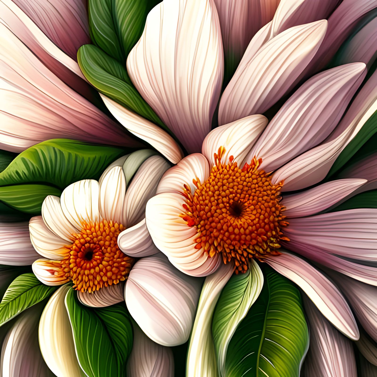 Detailed 8K Flower Botanical Print Concept Art