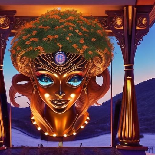 Picturesque Sunset Over Water with Lush Vegetation