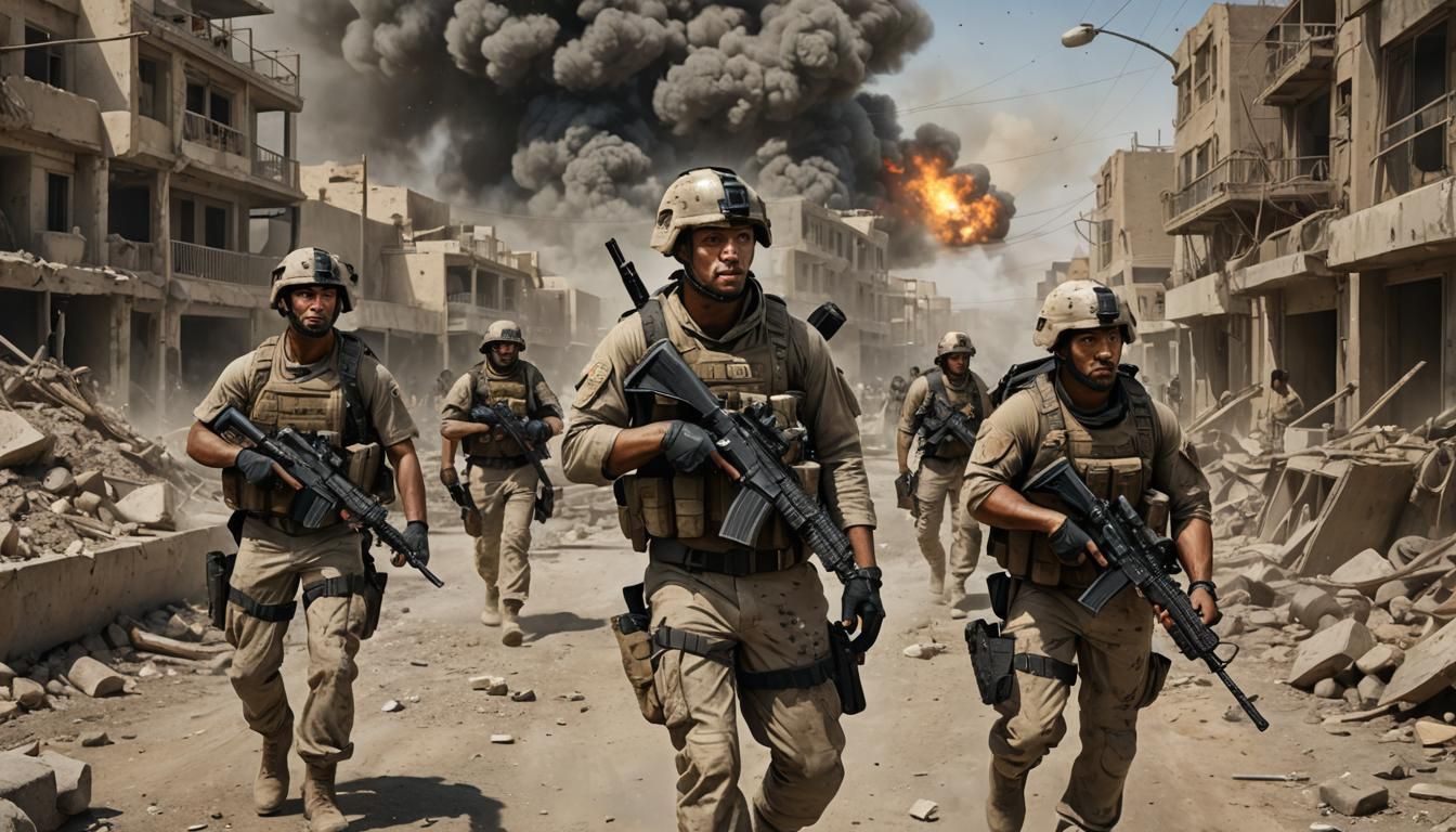 Intense Close-Up of U.S. Marines in Afghanistan