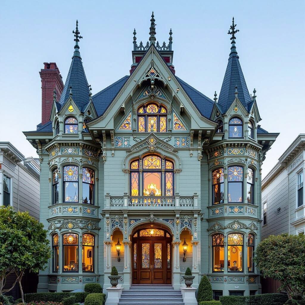 Victorian Mansion Haliwell House in San Francisco
