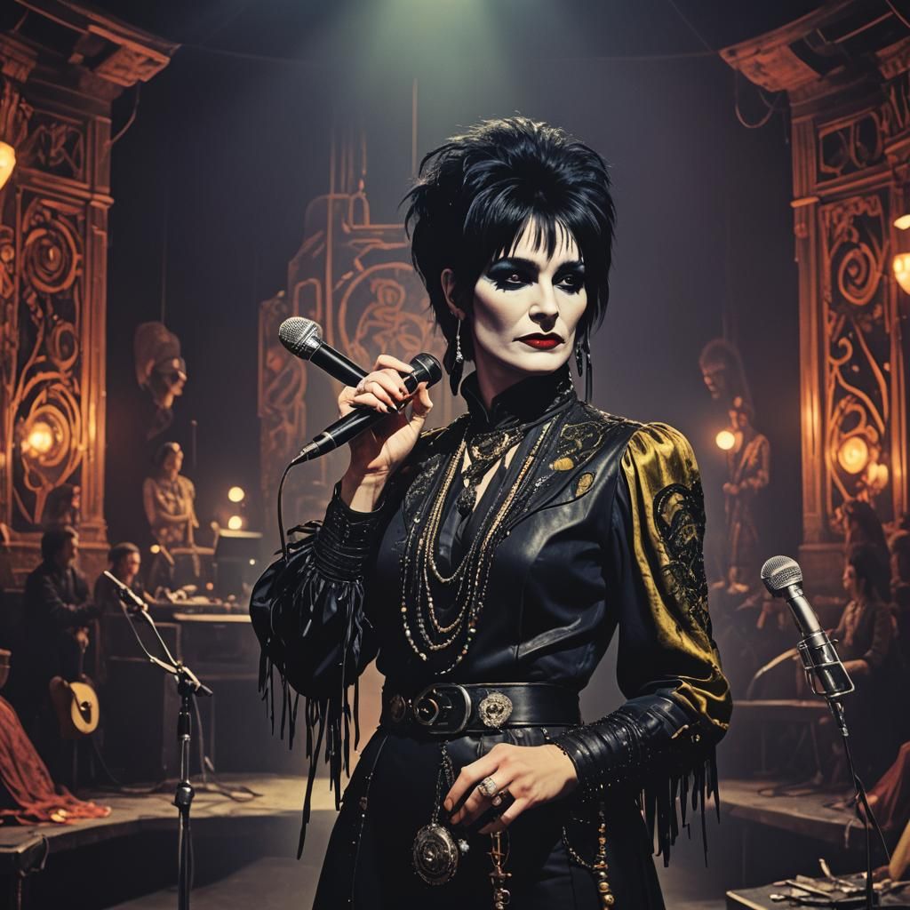 Siouxie Sioux, Young, on Stage: Detailed Matte Painting