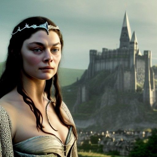 Arwen Undómiel's Wedding in Hyperrealistic Style