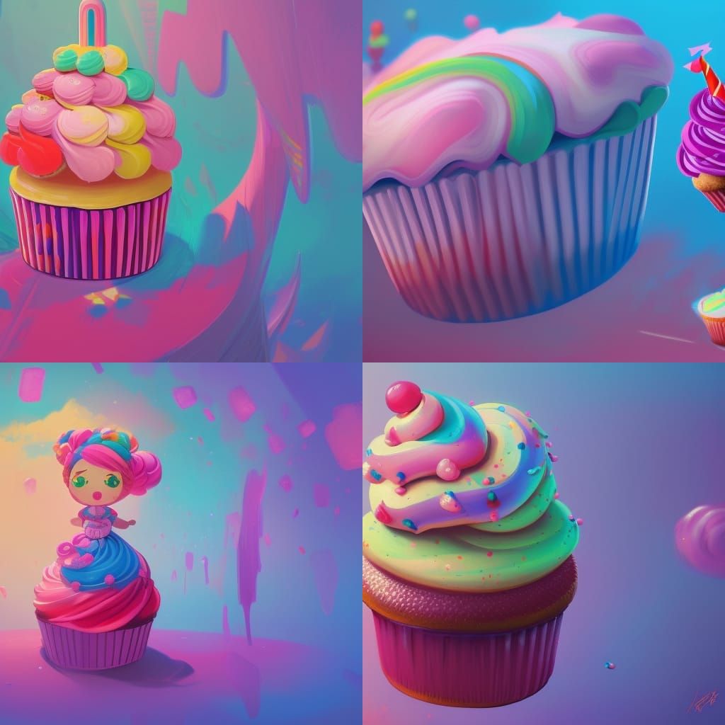 Girl in Candyland Cupcake Wonderland