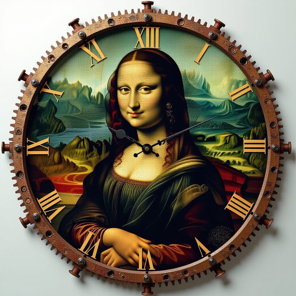 Mona Lisa Reassembled from Clockwork