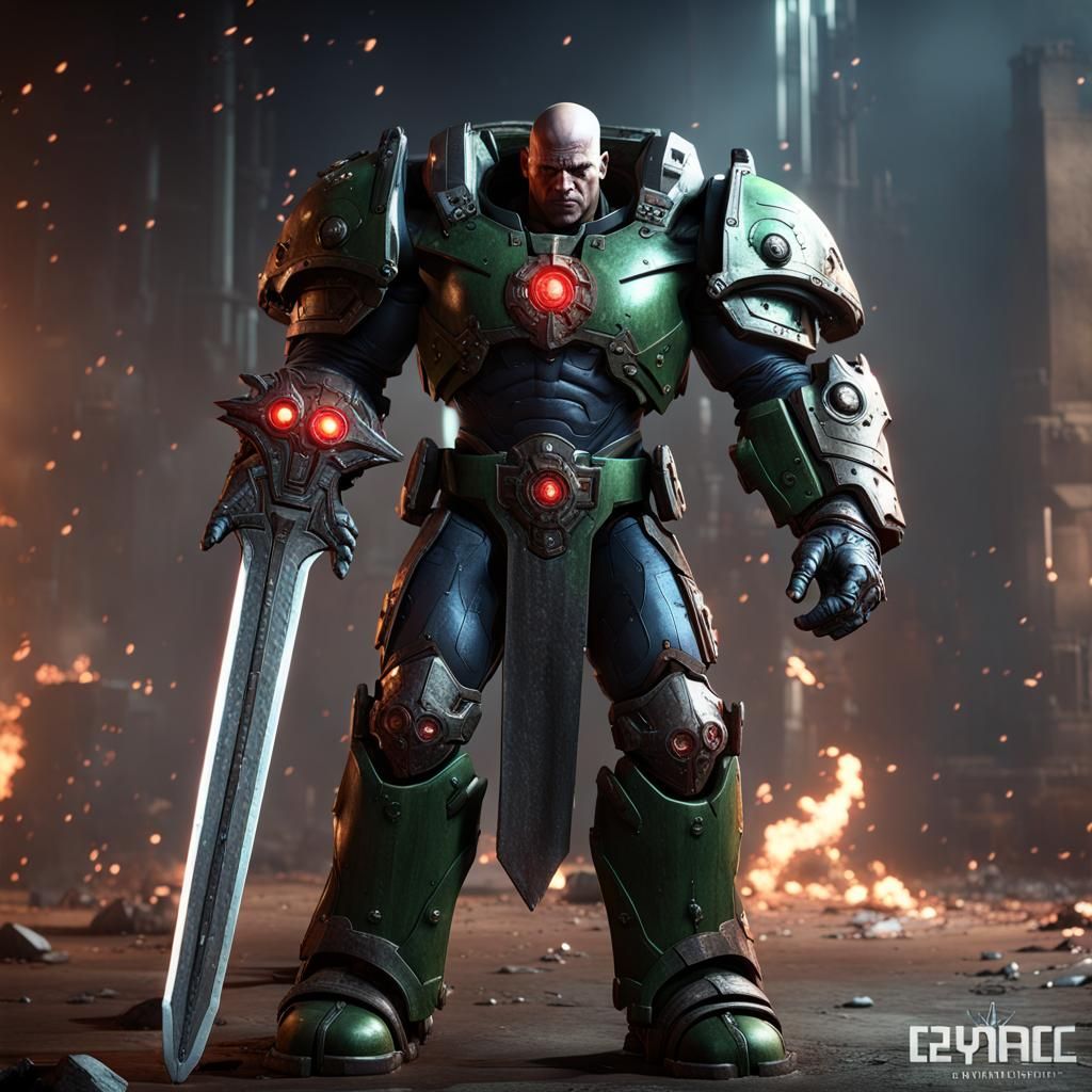 Lex Luthor as Chaos Space Marine Terminator