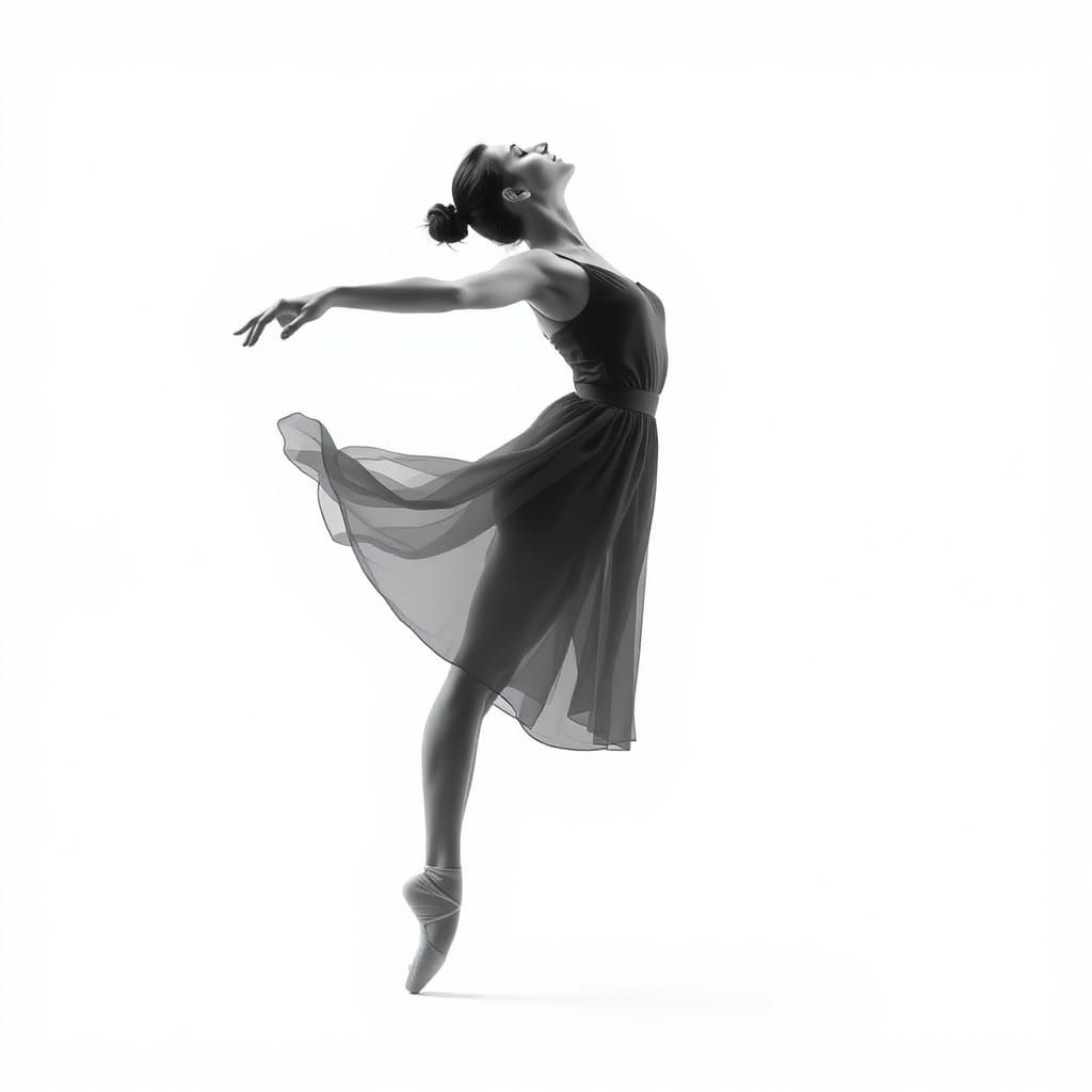 Ballerina in Gossamer Silk Studio Portrait