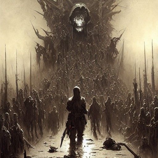 Horror Army of the Dead in Doré Style