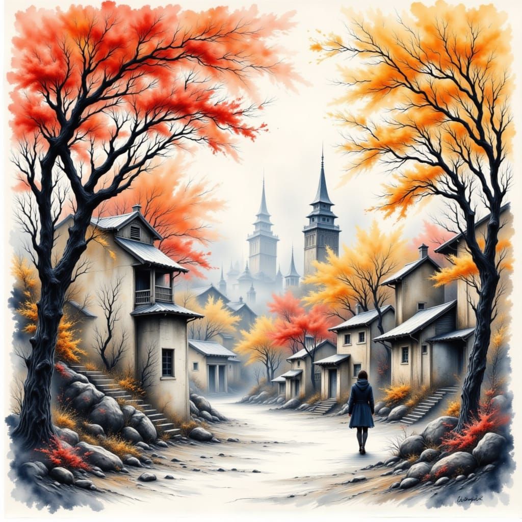 Town in Autumn
