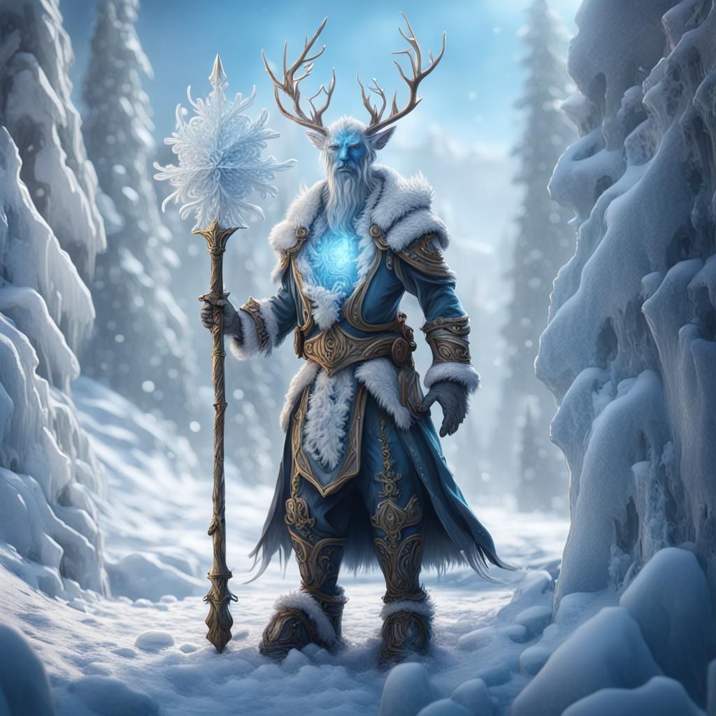 Winter Personified: Detailed Matte Painting