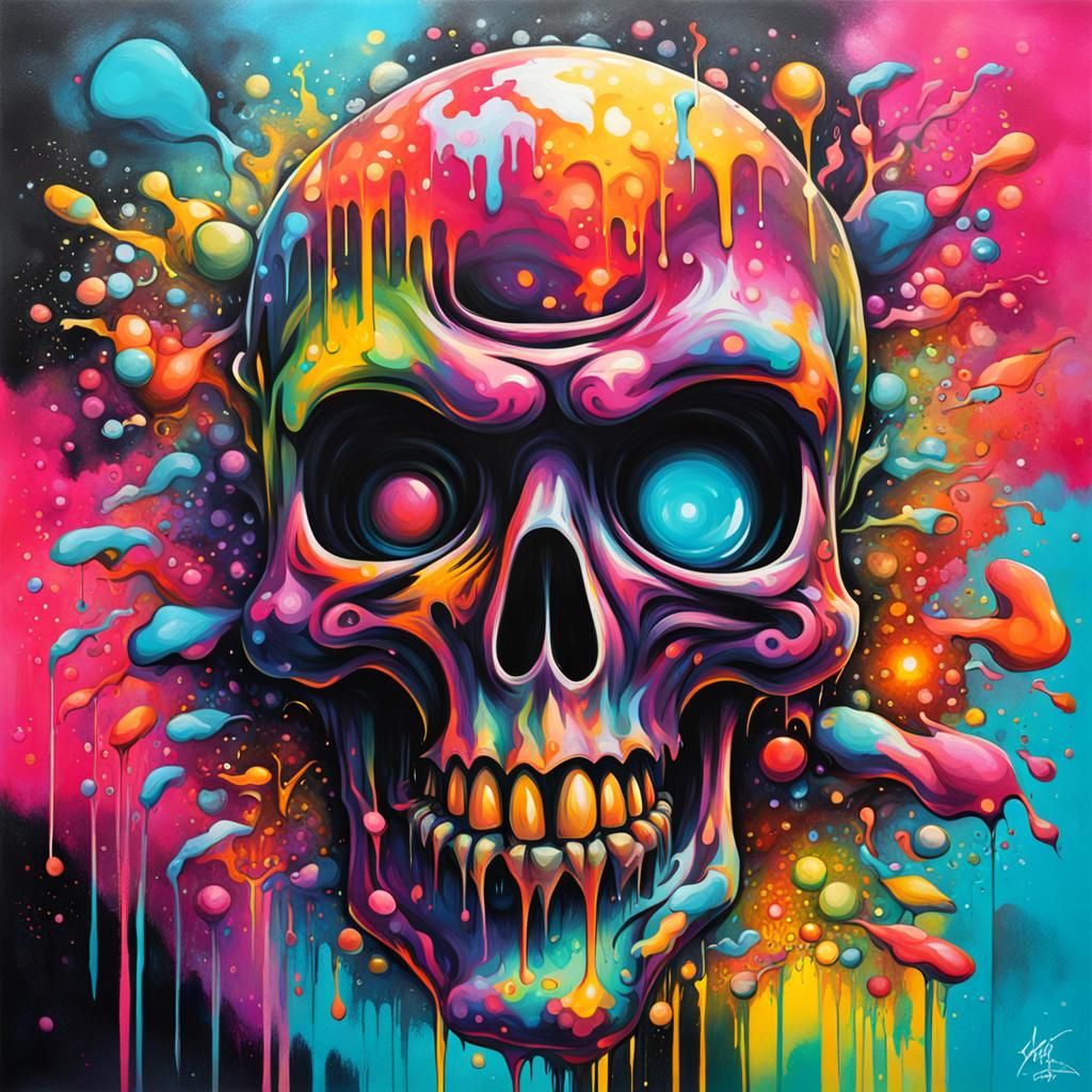 Colorful Polychromatic Graffiti Street Art of Xanadu