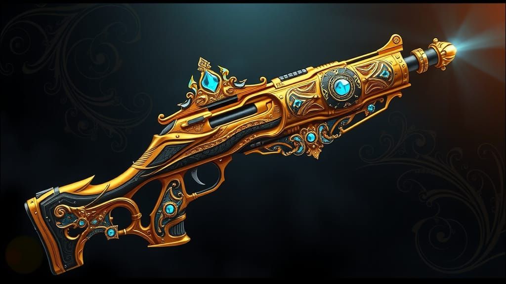 Omnipotent Healing Firearms in Futuristic Sacred Aesthetic