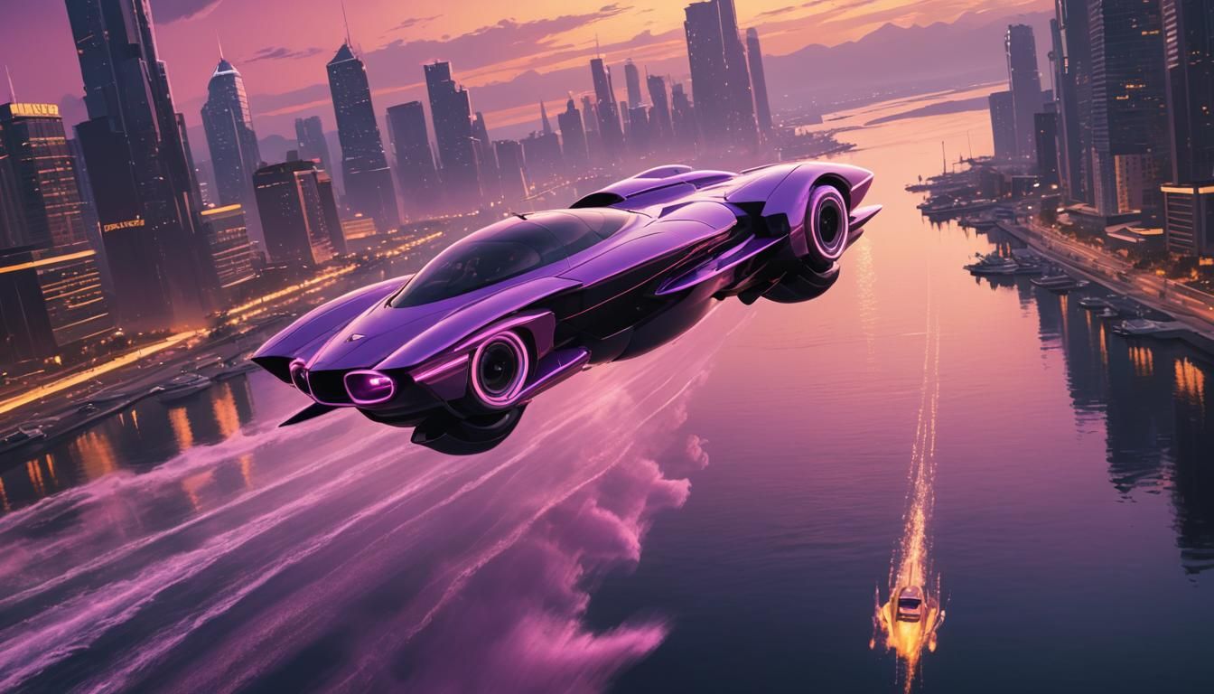 Jet-Powered Car-Boat Soaring Over Lakefront