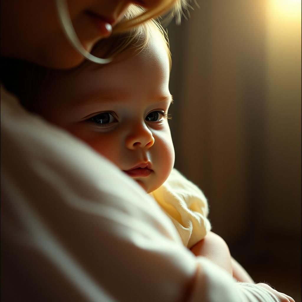 Poignant Baby Portrait in Cinematic Style
