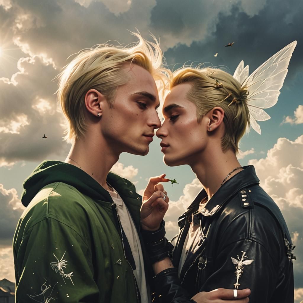 Punk Teen Kisses Fairy in Divine Sunshine