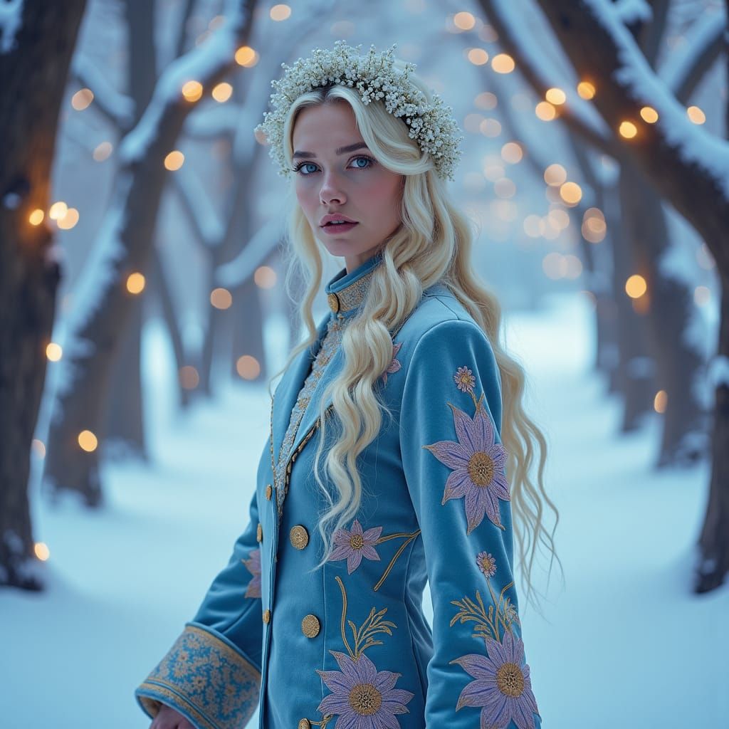 Russian Supermodel in Snowy Moscow Wonderland