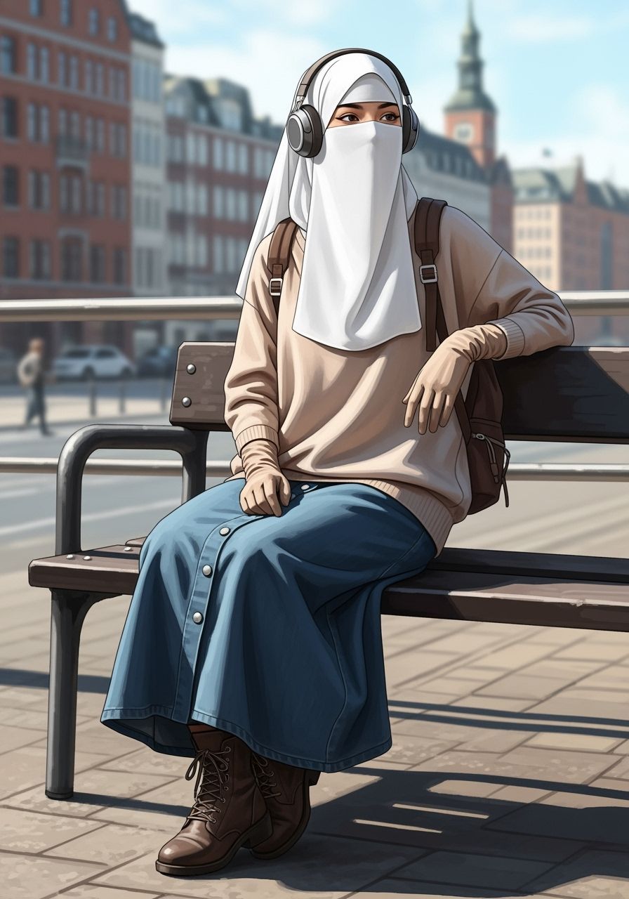 German Niqabi Woman in Hamburg