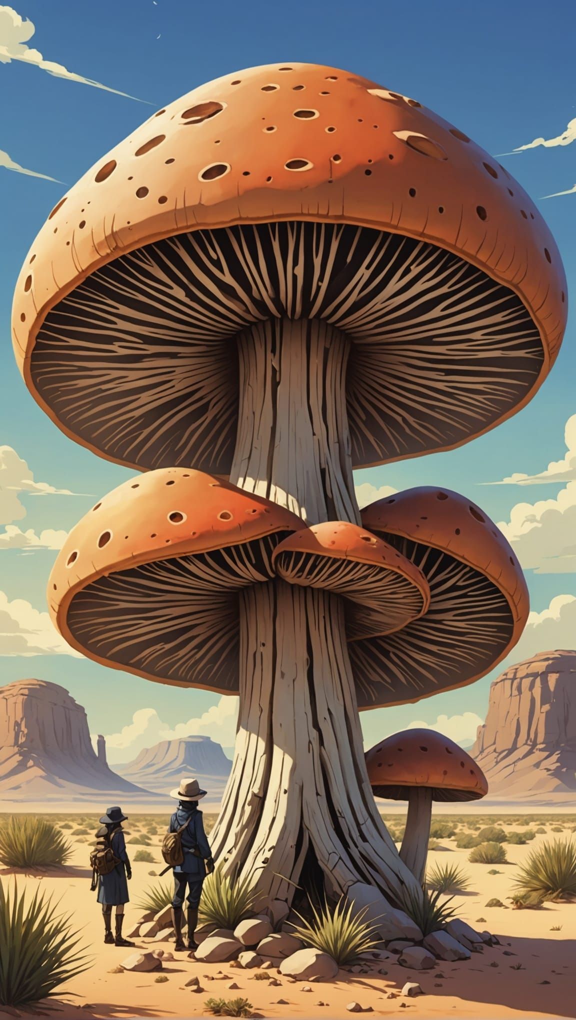 Desert Mushroom in Anime Style