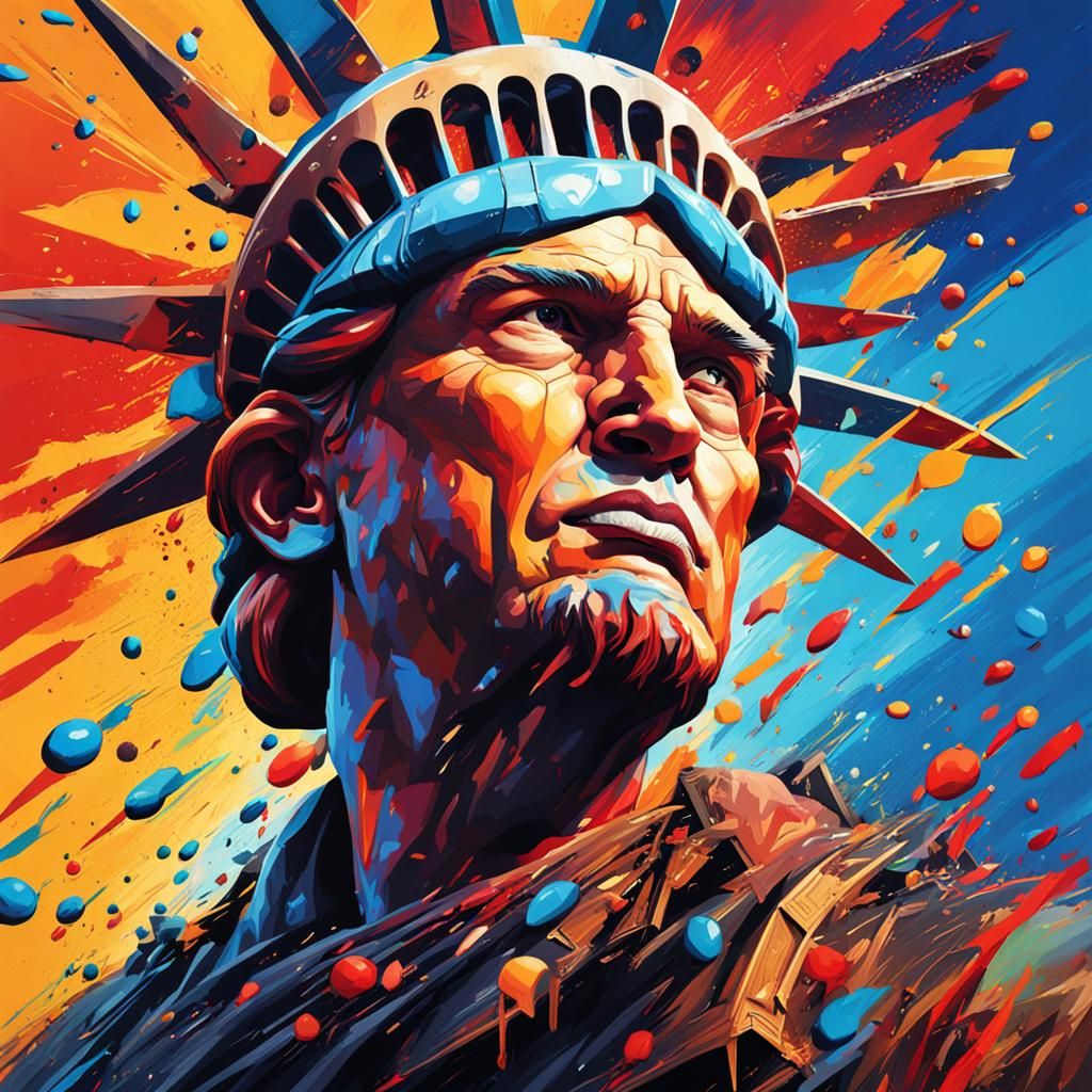 Hyperrealistic Splash Art of America