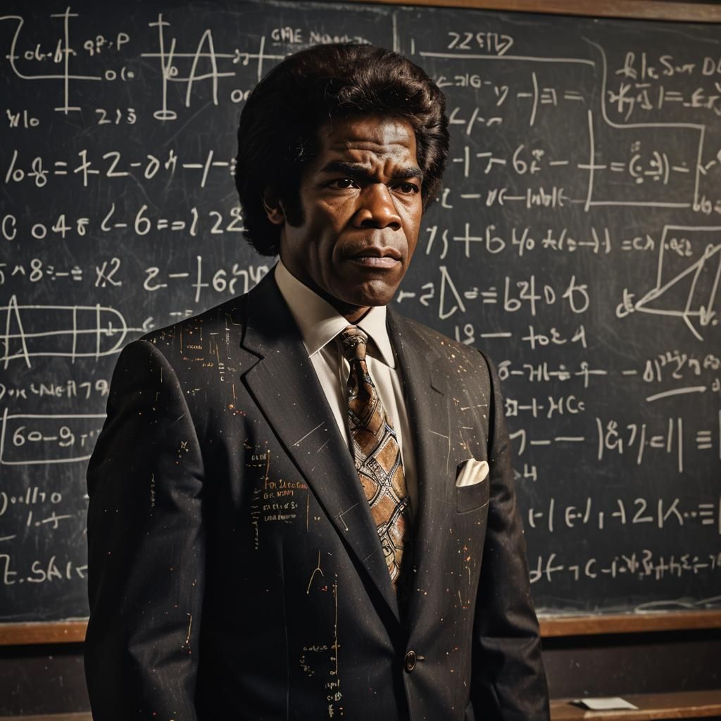 James Brown Teaches Calculus: Detailed Digital Art