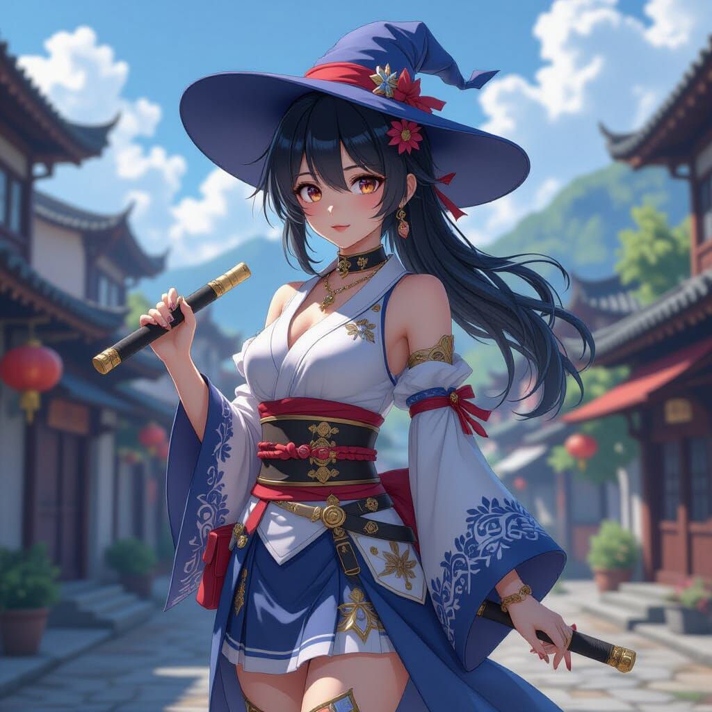 Detailed 3D Anime Art Inspired by Genshin Impact