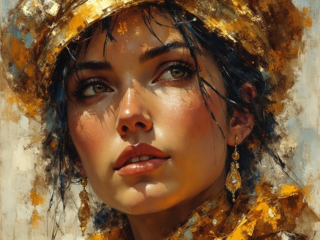 Sandpunk Tuareg Portrait in Retro-Futuristic Style