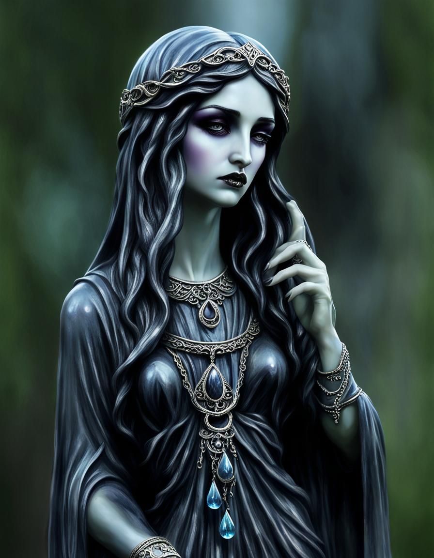 Sad Aphrodite Statue in Dark Sinister Fantasy