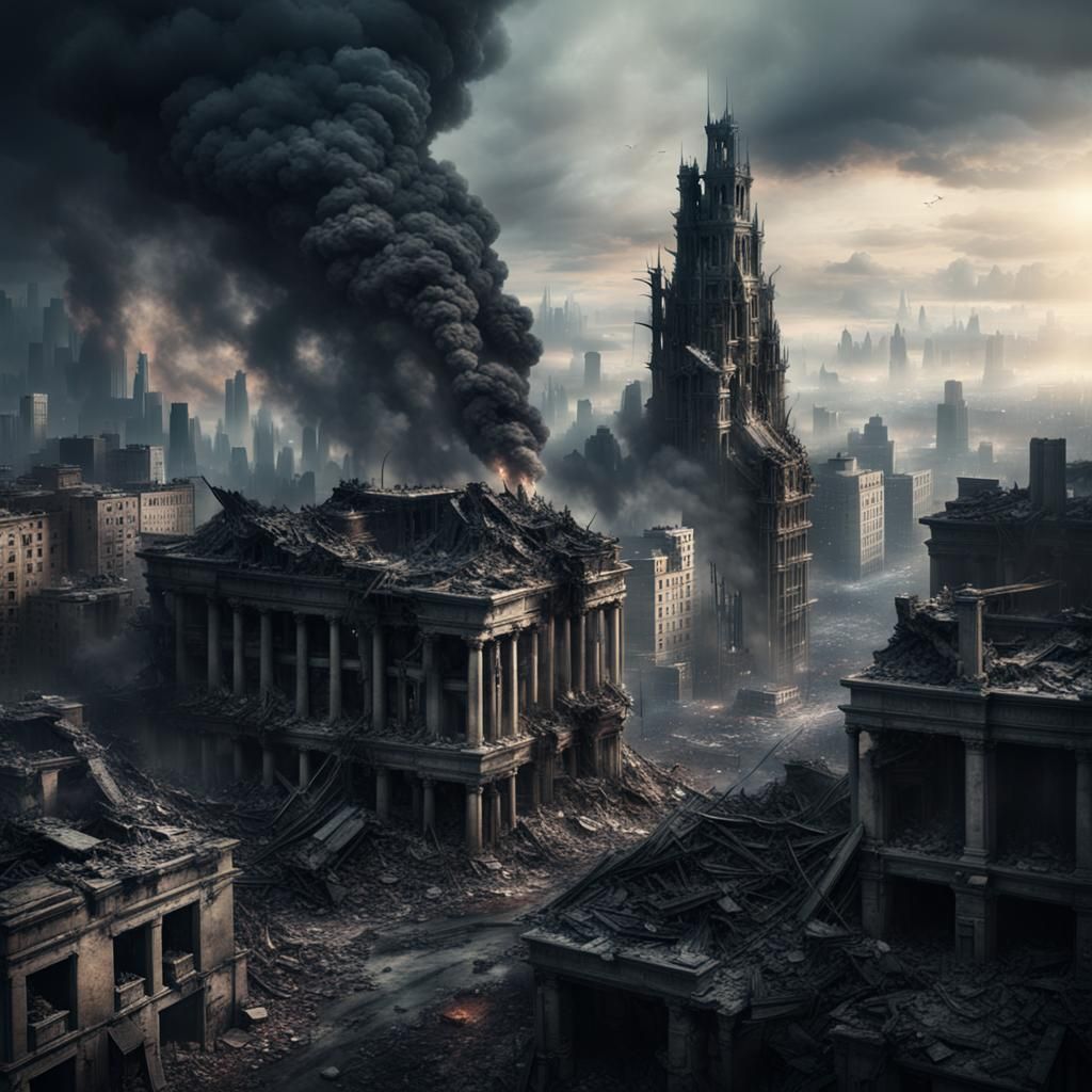Epic Ruins: A Sad, Smoky City After War
