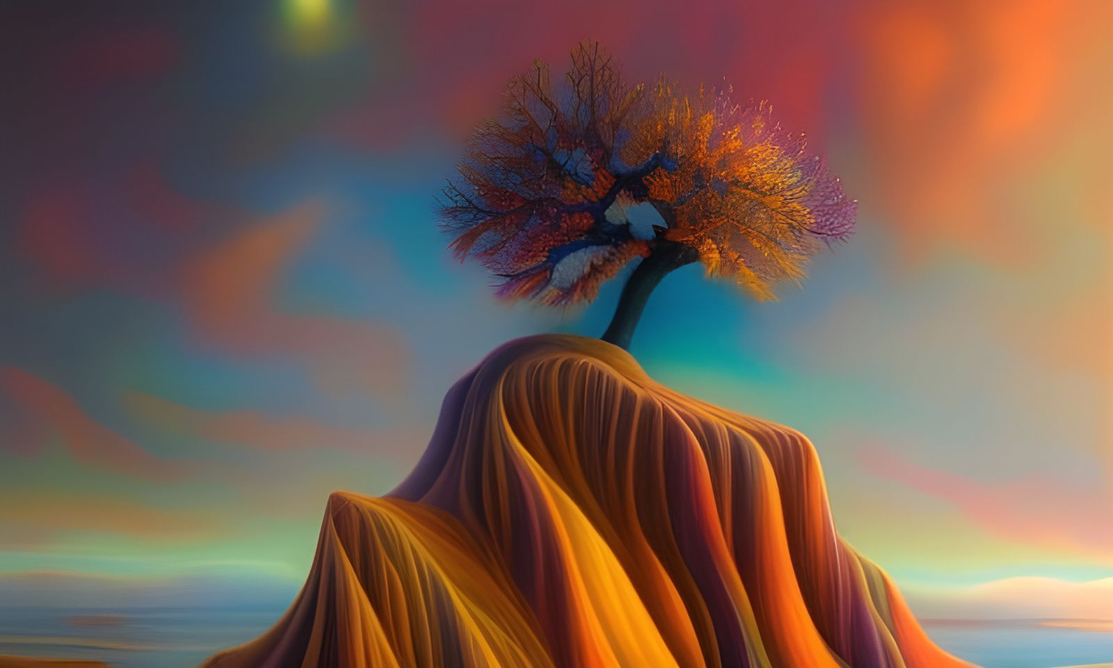 Ethereal Submarine City in Art Nouveau Style