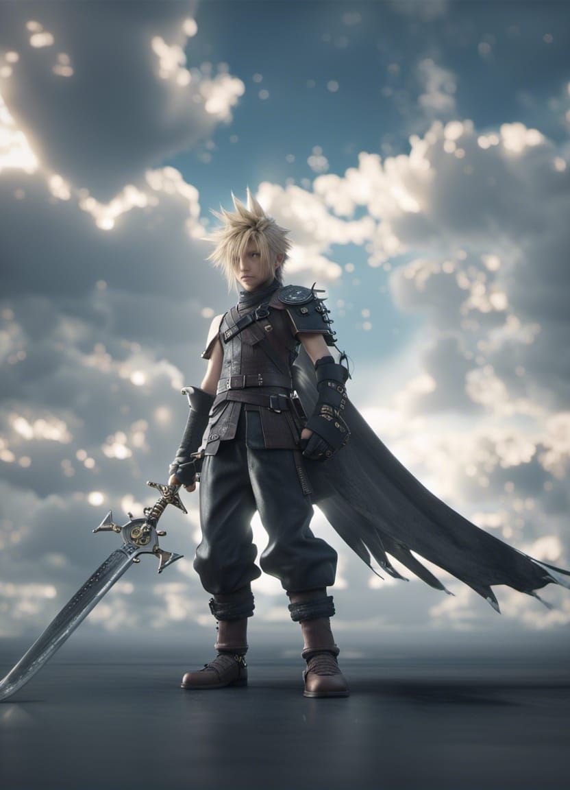 Cloud Strife with cape