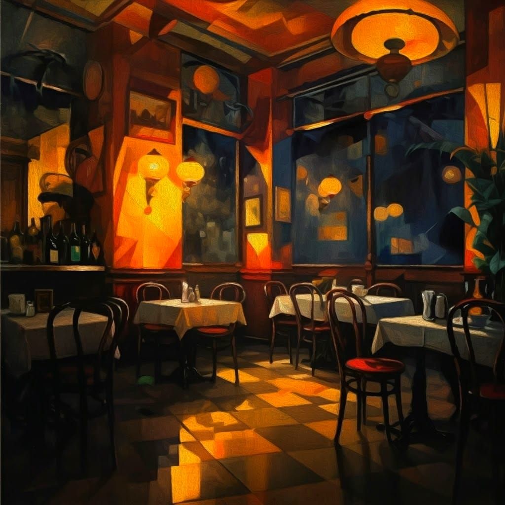 Style: Rayonism: Night Cafe