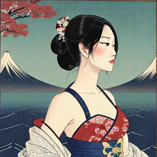 Classic Ukiyo-e Style Landscape