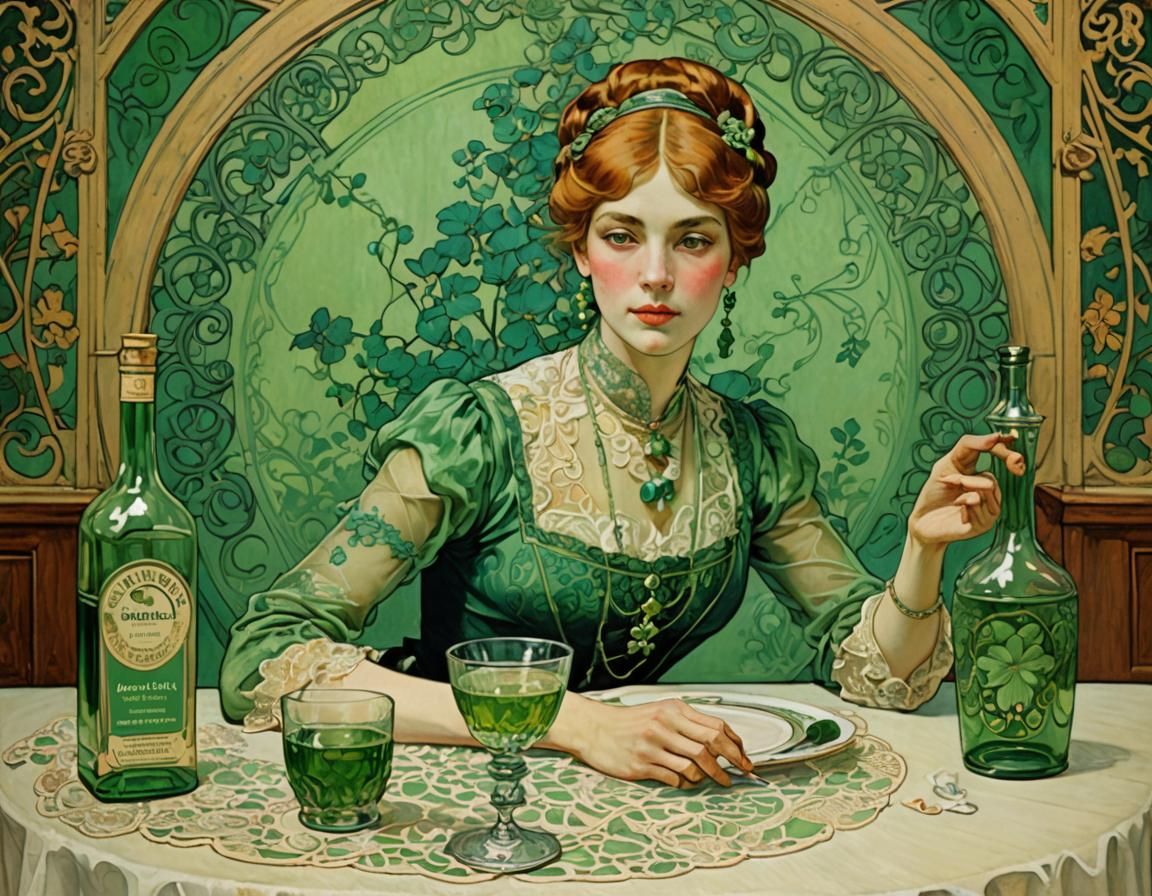 Arsenic and old Lace..... and Absinthe, everything was green...