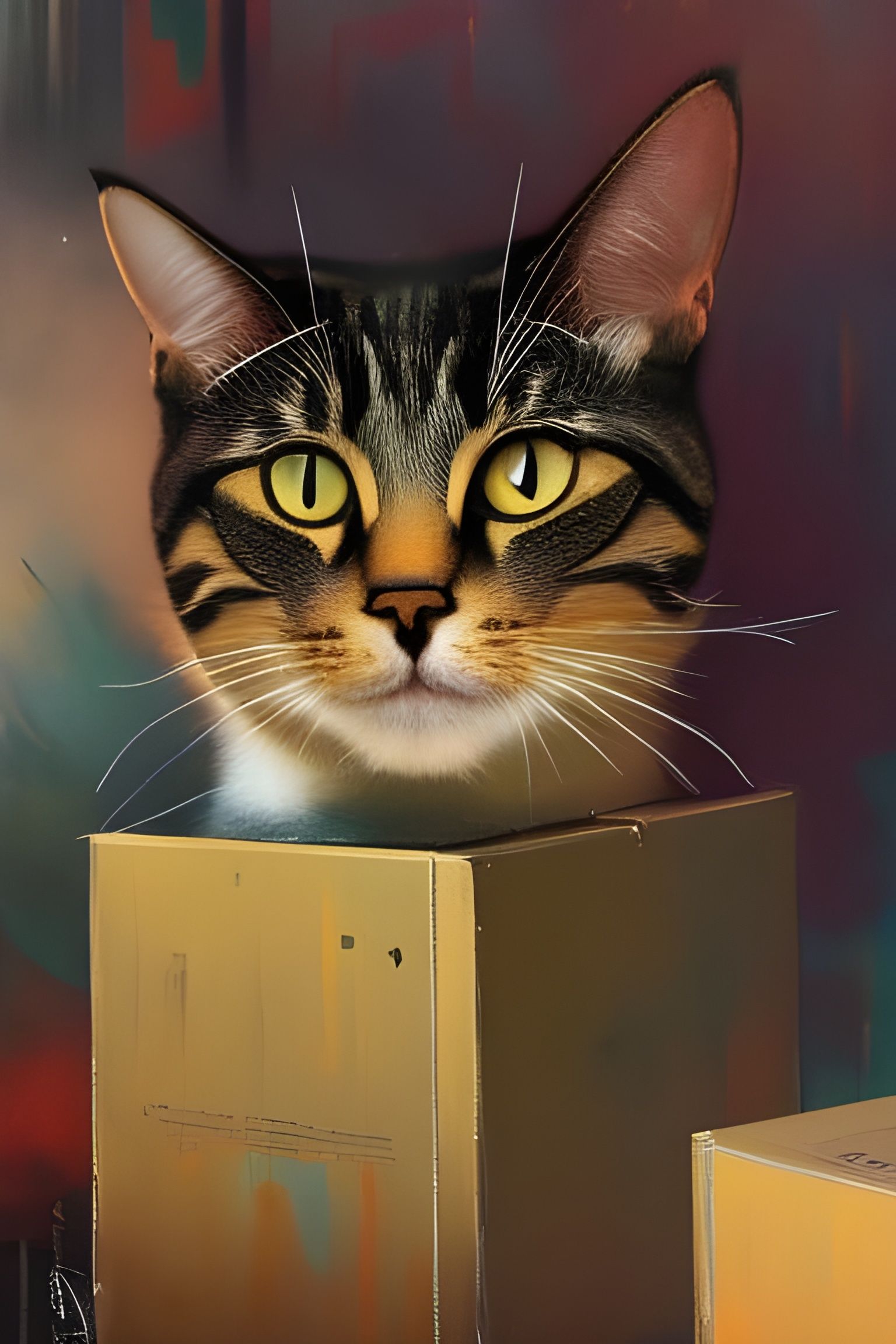 Cats in a Box: Crayon Caricature