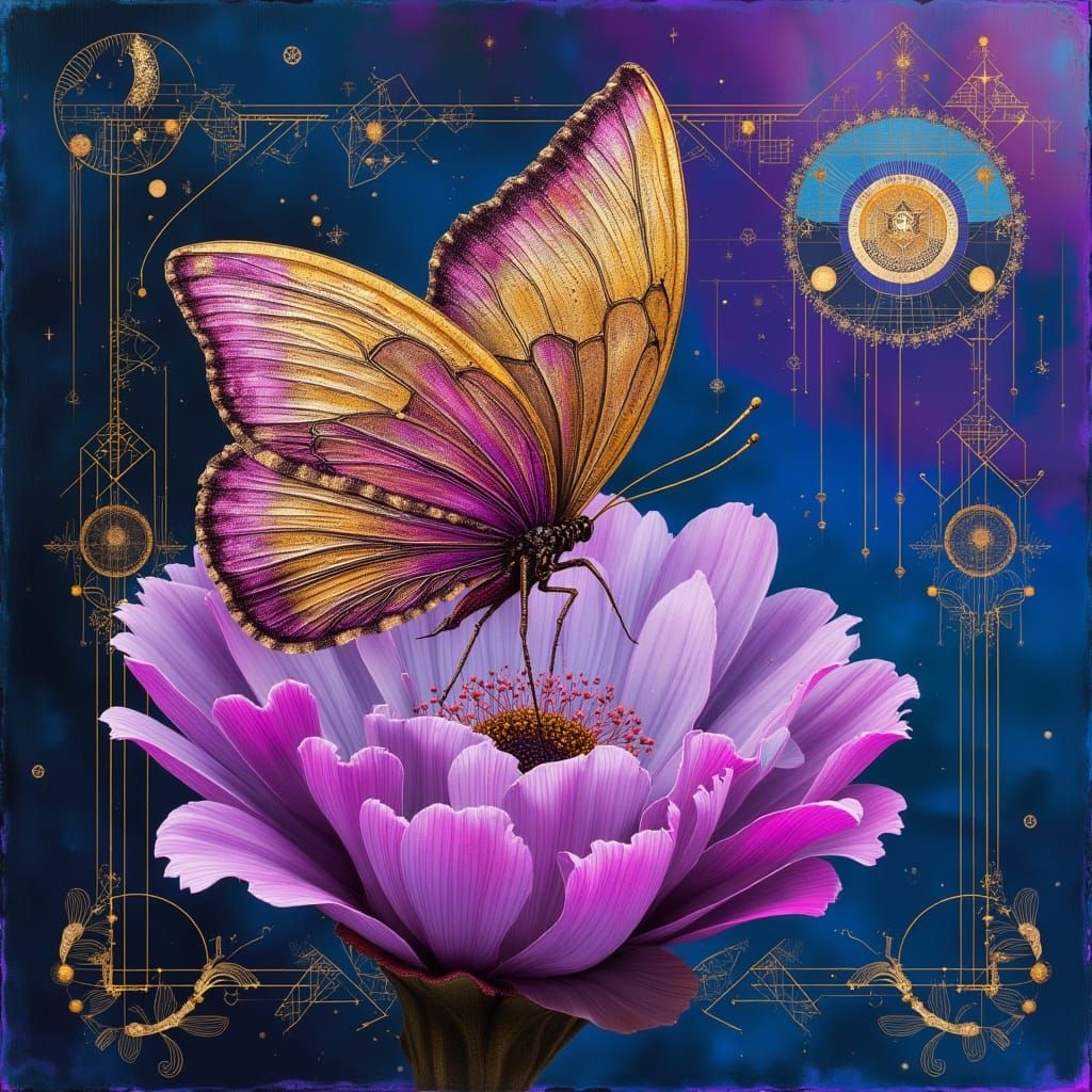 Ethereal Butterfly in a Mystical Realm