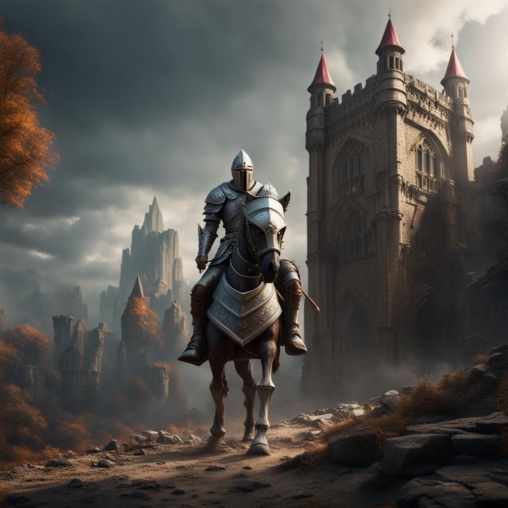 Detailed Knight Templar Matte Painting in Deep Color