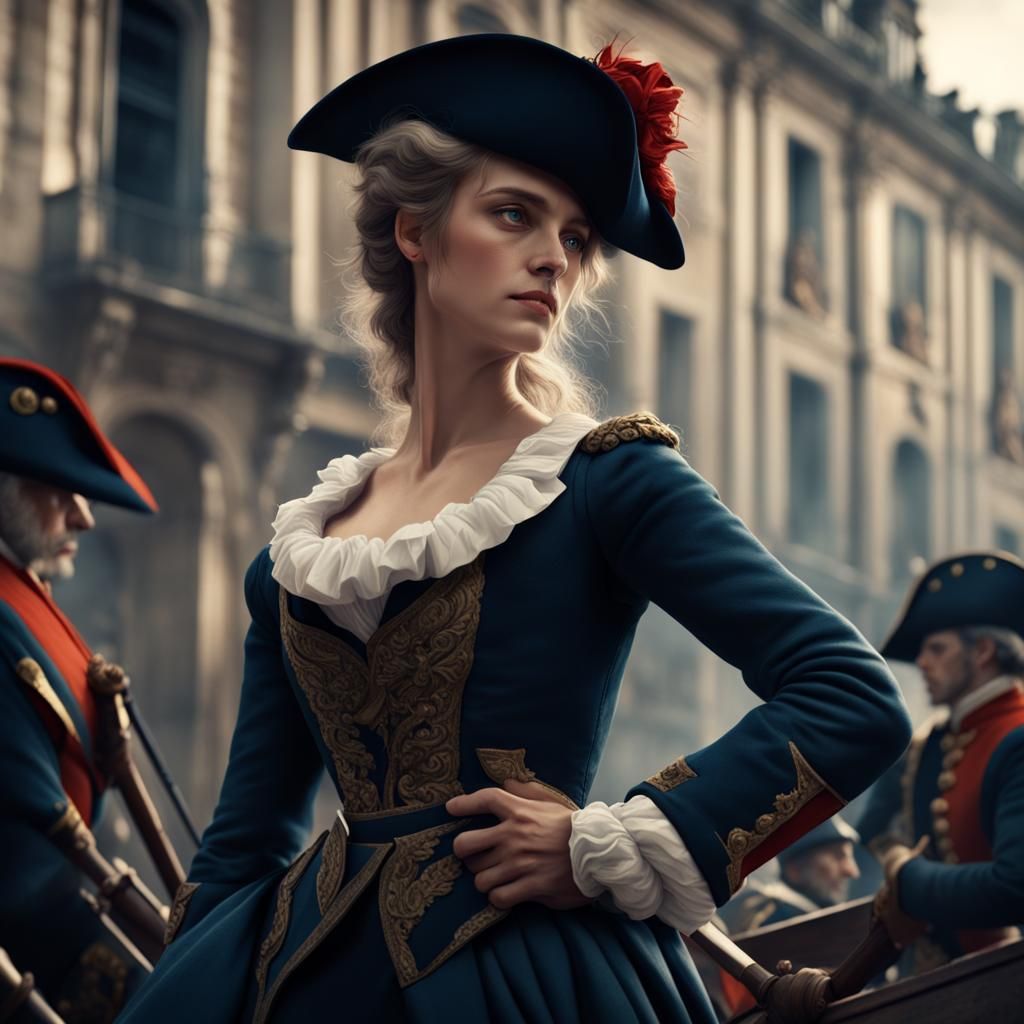 Fierce Marianne on the Barricades: French Revolution