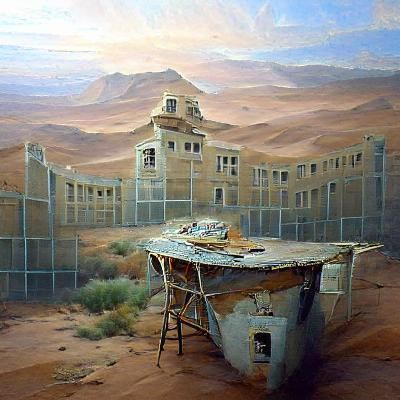 Desert Prison: Oil Painting by James Gurney