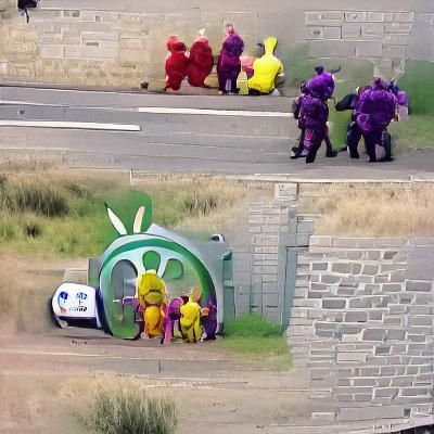 Teletubbies arrested for exposing themselves
